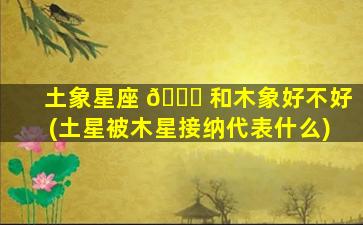 土象星座 🐘 和木象好不好(土星被木星接纳代表什么)